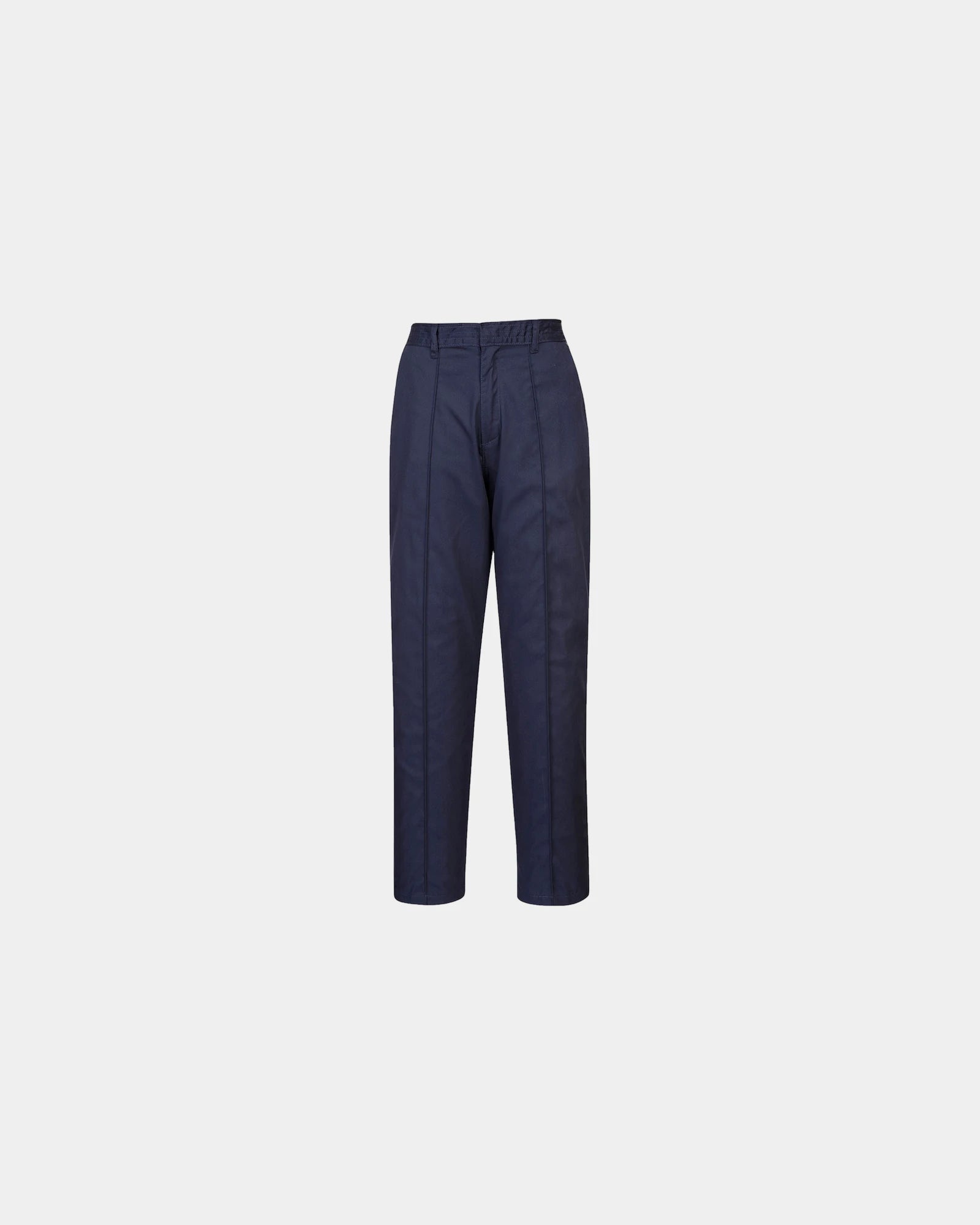 Damesbroek elastische taille polycotton om te personaliseren - Marineblauw